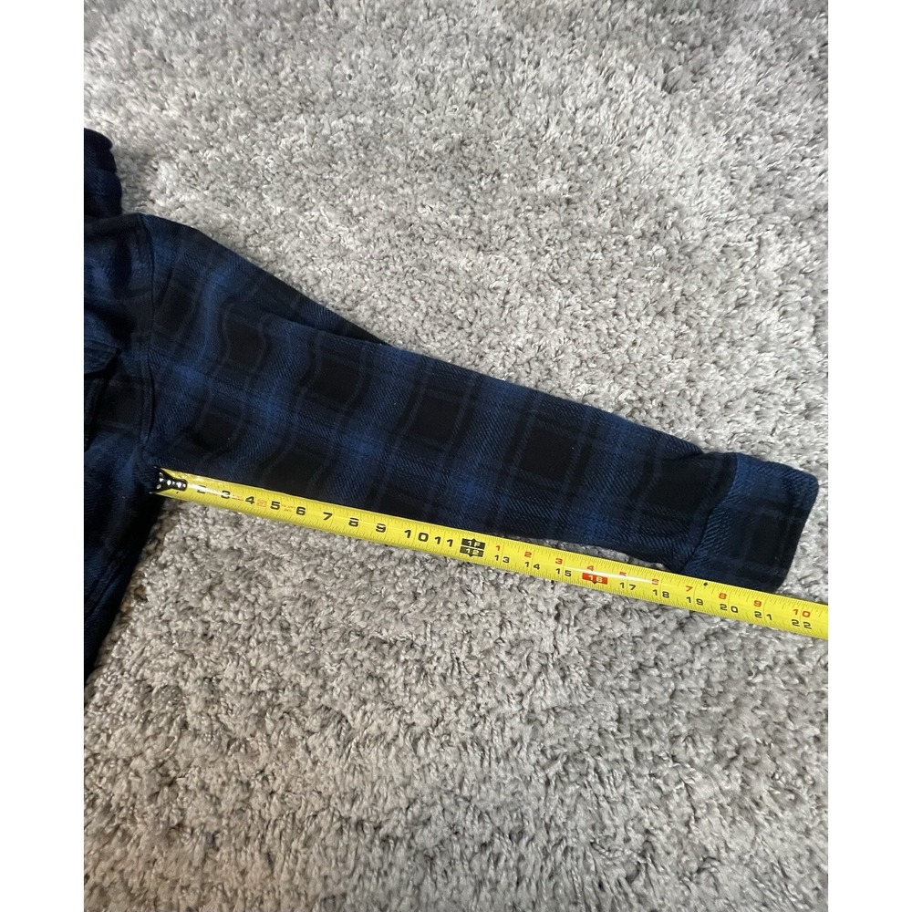 ORVIS Big Bear Flannel Shirt Jacket Shacket Mens XL Blue Plaid Heavy Weight‎ - Picture 9 of 15